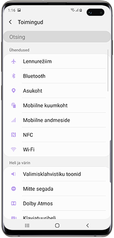 Bixby Routines, valige „Siis”-toimingud