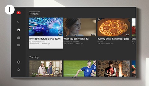 1. samm: Ava oma teleris YouTube’i rakendus.