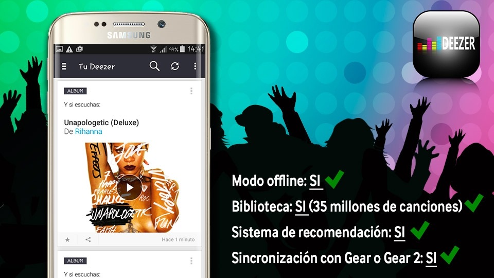 Con tu Samsung Galaxy tienes tres meses de suscripción a Deezer Premium+
