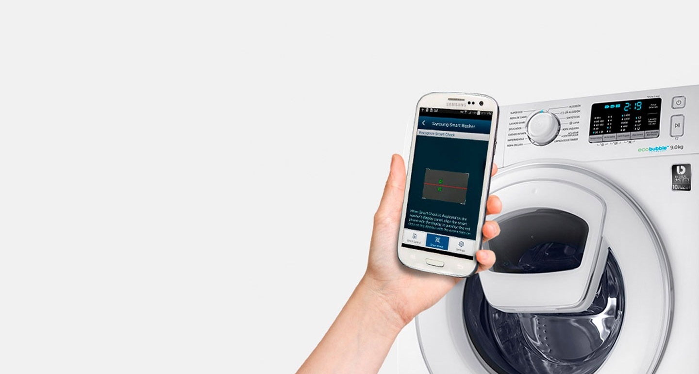 Lavadora Samsung con Smart Check
