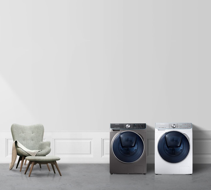 Las lavadoras Samsung pueden proteger la ropa de bacterias y gérmenes mediante la tecnología de lavado y vapor. ¹