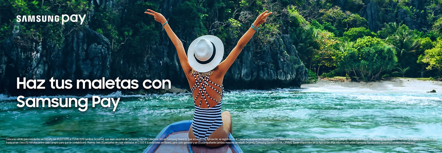 Haz tus maletas con Samsung Pay Haz tus maletas con Samsung Pay