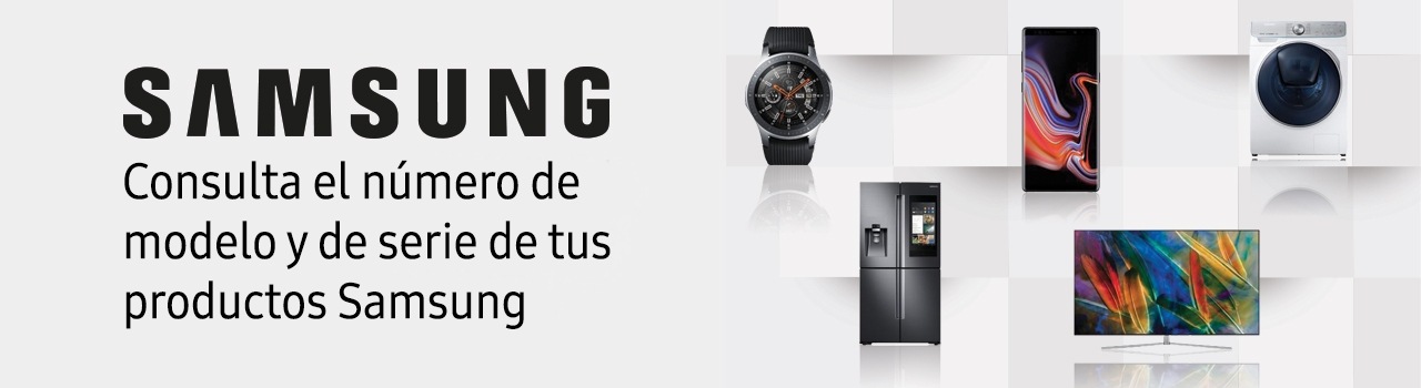 Consulta el número de modelo y de serie de tus productos Samsung