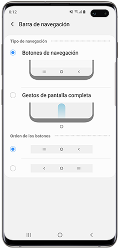 Puedes sustituir la barra de navegación por gestos de pantalla completa