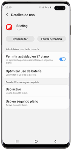 Puedes activar la actividad en segundo plano desde "Ajustes"