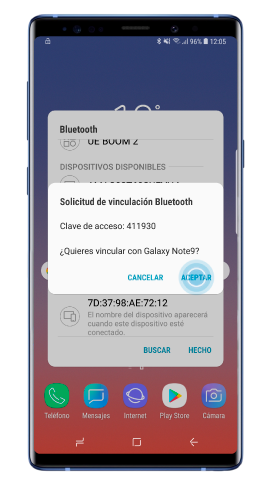 Emparejar dispositivo bluetooth