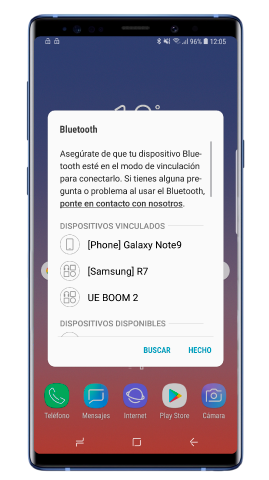 Dispositivo Bluetooth conectado