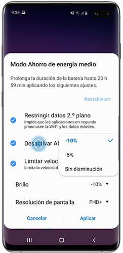 Pulsa para anular las restricciones