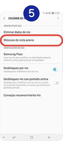 Pinchamos en “Máscara de vista previa”