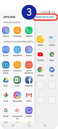Tocamos en "Crear par de apps"