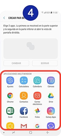 Seleccionamos las dos aplicaciones que queremos