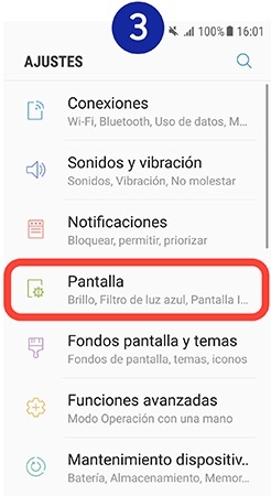 Pulsamos sobre “Pantalla”
