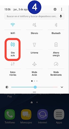 Hemos activado la función “Giro auto’’