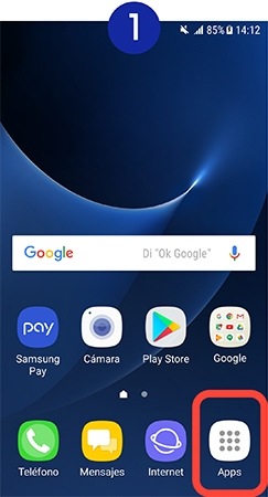 Para activar la función, pulsamos, primero, en “Apps”