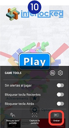 Nos aparecerá el menú de “Game Tools” con todas sus herramientas. Pulsamos sobre “Grabar”