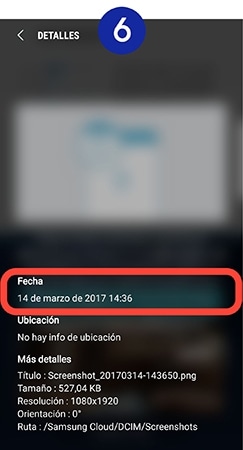 En el apartado Fecha podemos comprobar el día