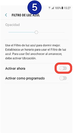 Movemos hacia la derecha el interruptor situado junto a “Activar ahora” para activar la opción