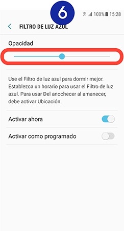 Hemos activado la opción