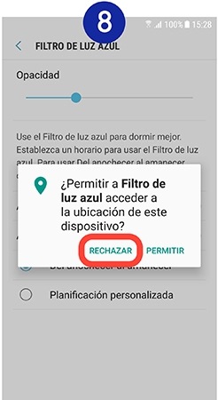 Presionamos sobre “Rechazar” si no deseamos activar la ubicación del dispositivo