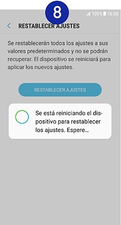 Esperamos a que se reinicie el dispositivo para que se apliquen los cambios