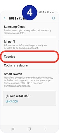 Damos con el dedo en Cuentas