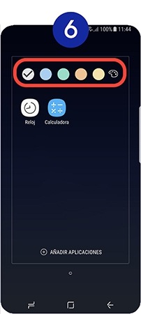 Presionamos en el color que deseamos