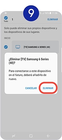 Hacemos clic en “Eliminar”
