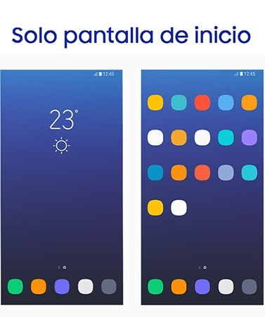 Solo pantalla de inicio