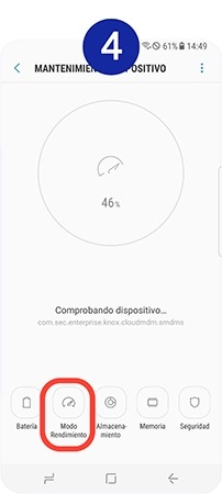 Hacemos clic en Modo Rendimiento