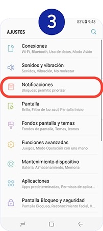 Pulsamos en Notificaciones