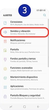 Pulsamos sobre Sonidos y vibración