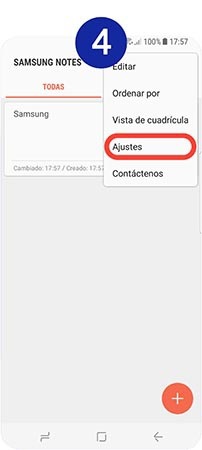 Pulsamos sobre “Ajustes”
