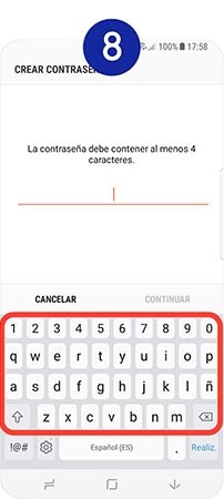 Escribimos la contraseña que deseemos
