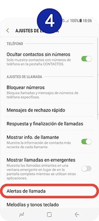 Apretamos sobre “Alertas de llamada”