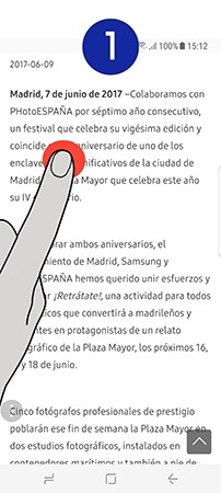 Presionamos durante unos segundos sobre la parte del texto que queremos copiar