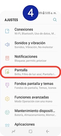 Accedemos a Pantalla