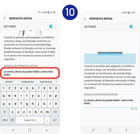 Añadimos mensaje de “Respuesta rápida”