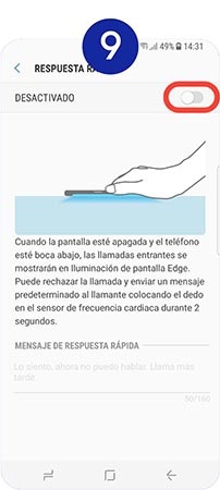 Activamos el interruptor moviéndolo hacia la derecha