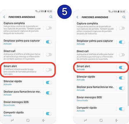 Cómo activar el smart-alert