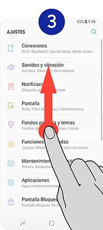 Nos movemos hacia abajo