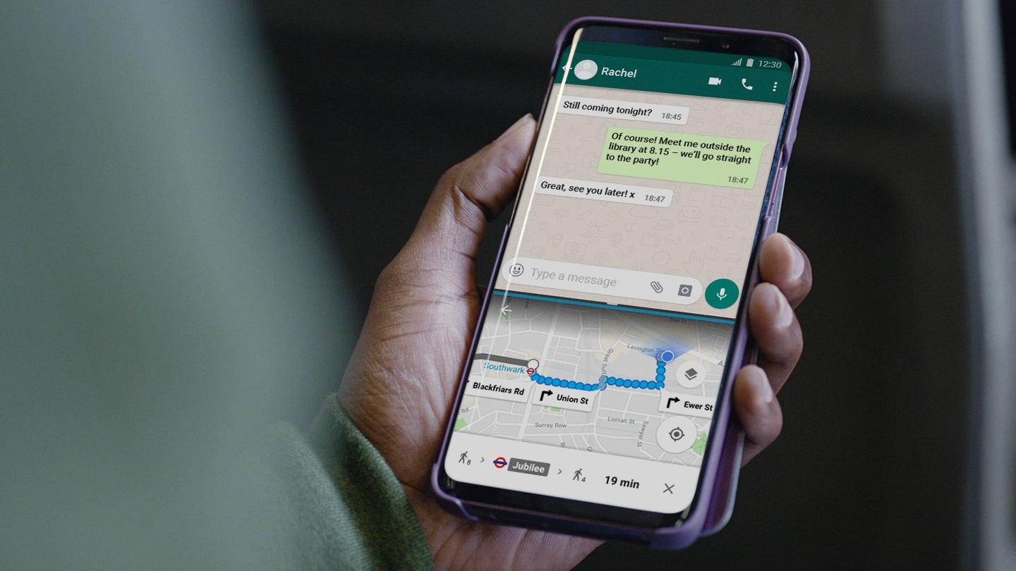 Android WhatsApp näyttö