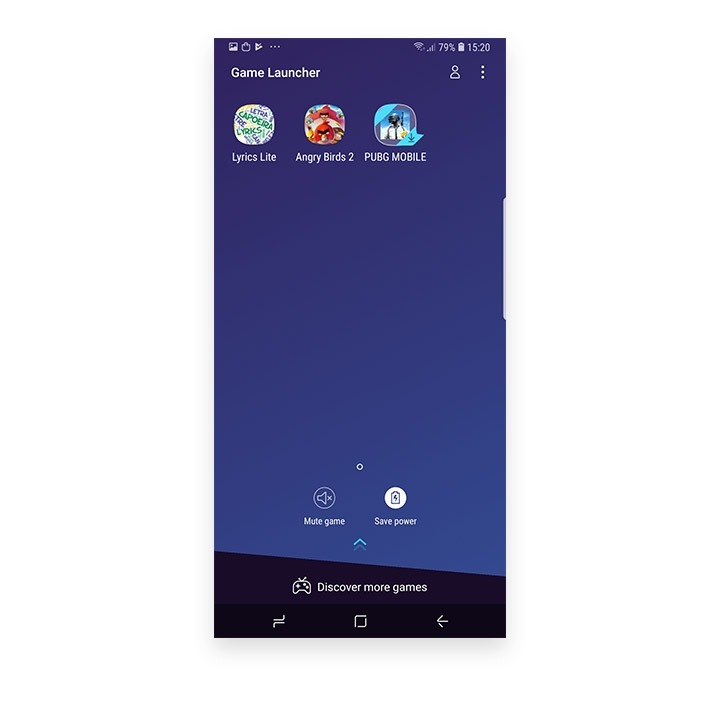 Android Game Launcher-näyttö