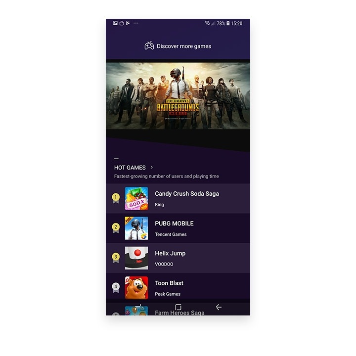 Android Game Launcher Etsi pelejä
