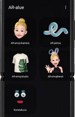 kuvakaappaus AR-alueen ominaisuuksista
