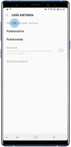Näytä oma soittajan tunnus