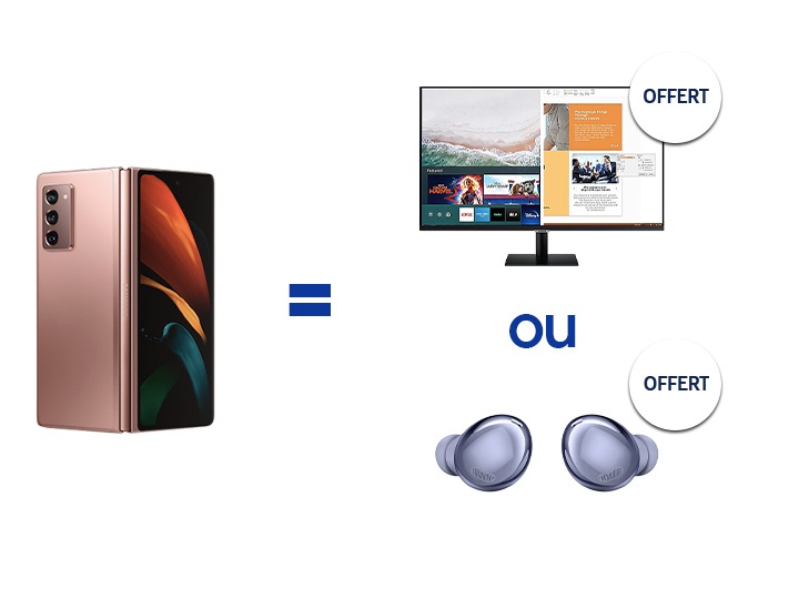 Galaxy Z Fold2 + Smart Monitor or Galaxy Buds Pro Galaxy Z Fold2 + Smart Monitor or Galaxy Buds Pro