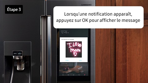 3. Lorsqu’une notification apparaît, appuyez sur OK pour afficher le message