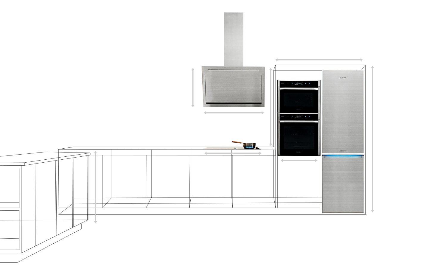 Cuisine encastrable Chef Collection filaire