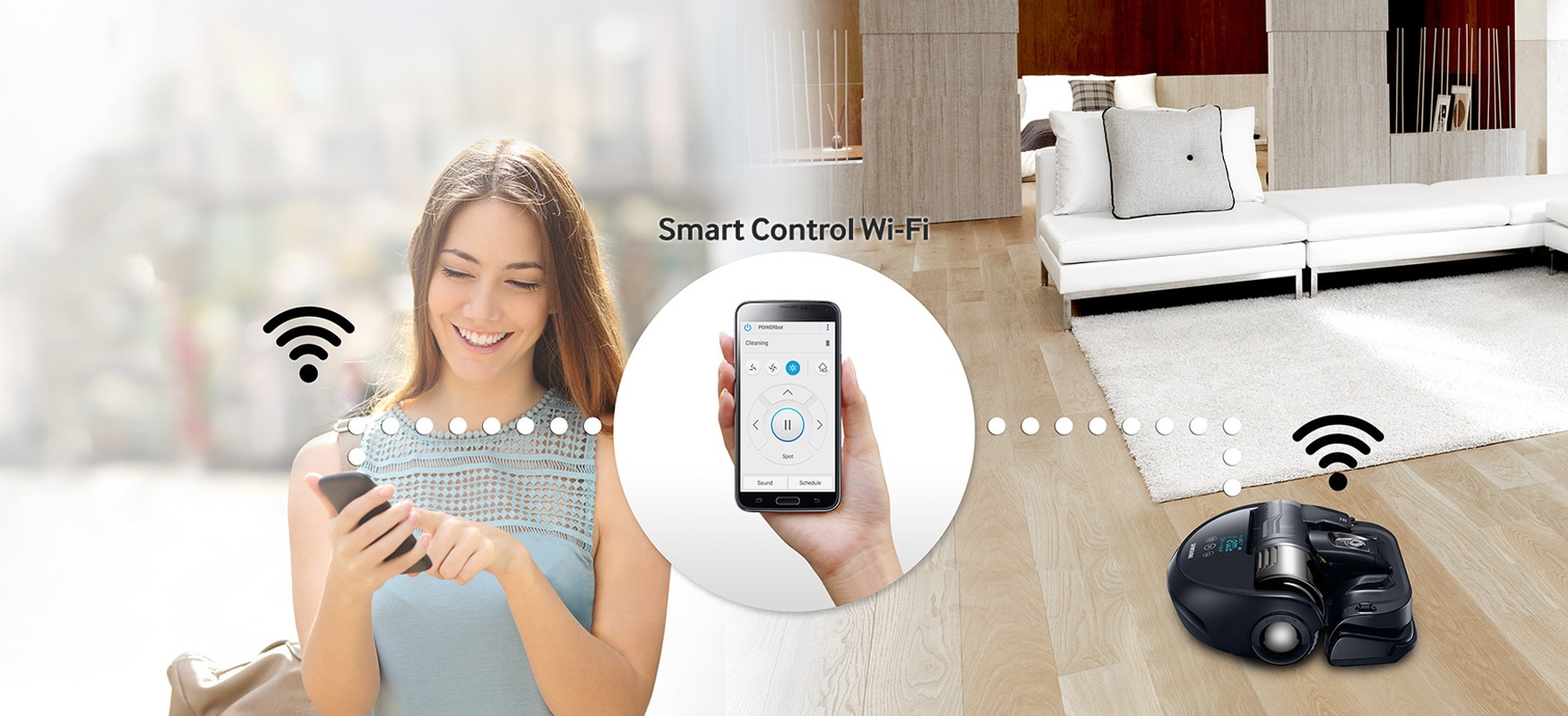 Connectivité Smart Control Wi-Fi de l'aspirateur robot PowerBot™