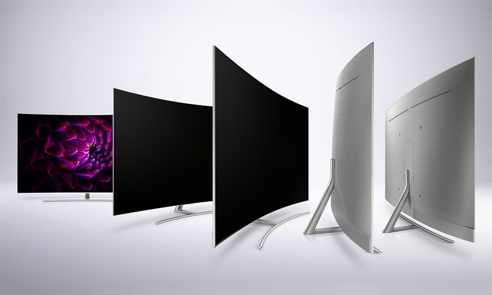 Vue à 360 degrés d'un téléviseur QLED Vue à 360 degrés d'un téléviseur QLED